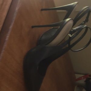 Aldo size 9 black pumps with ankle strap